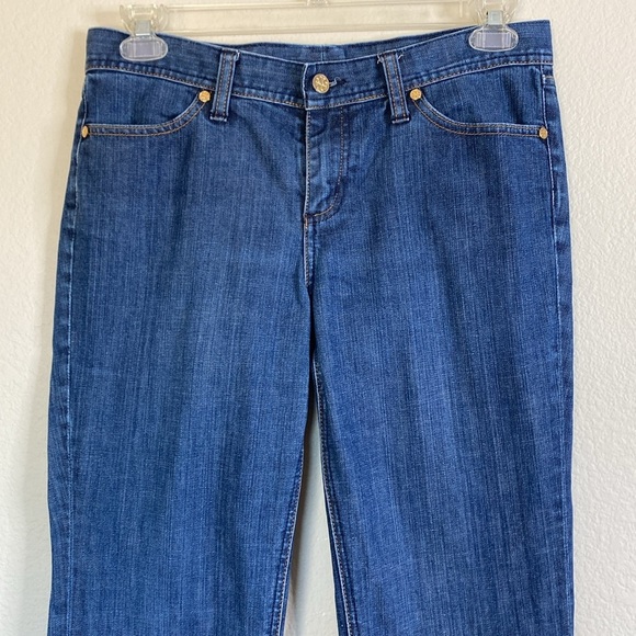 Tory Burch Blue Straight Leg Jeans women’s 31 VGUC - Picture 2 of 8